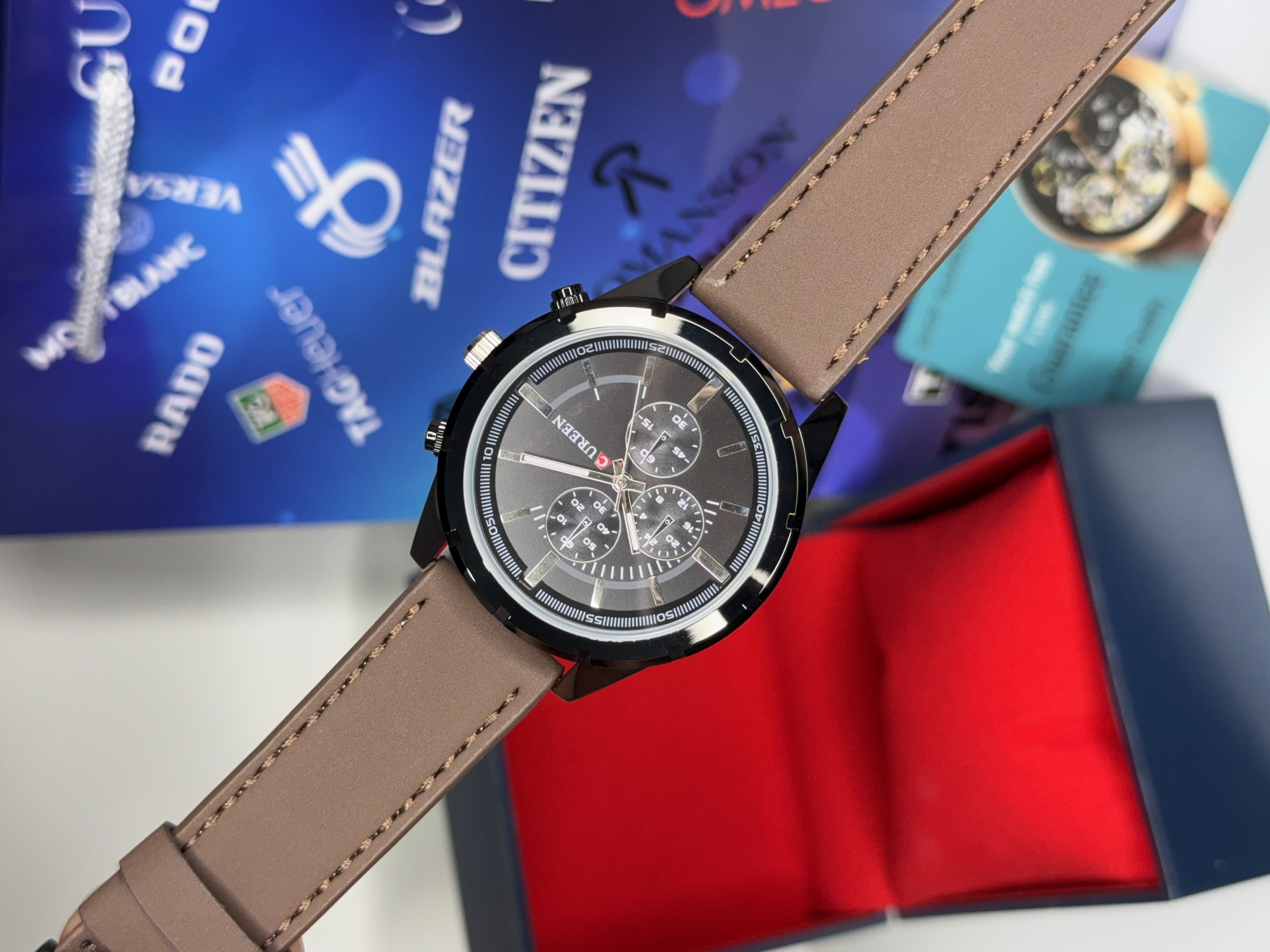 ساعت مچی کارن مردانه چرمی اورجینال