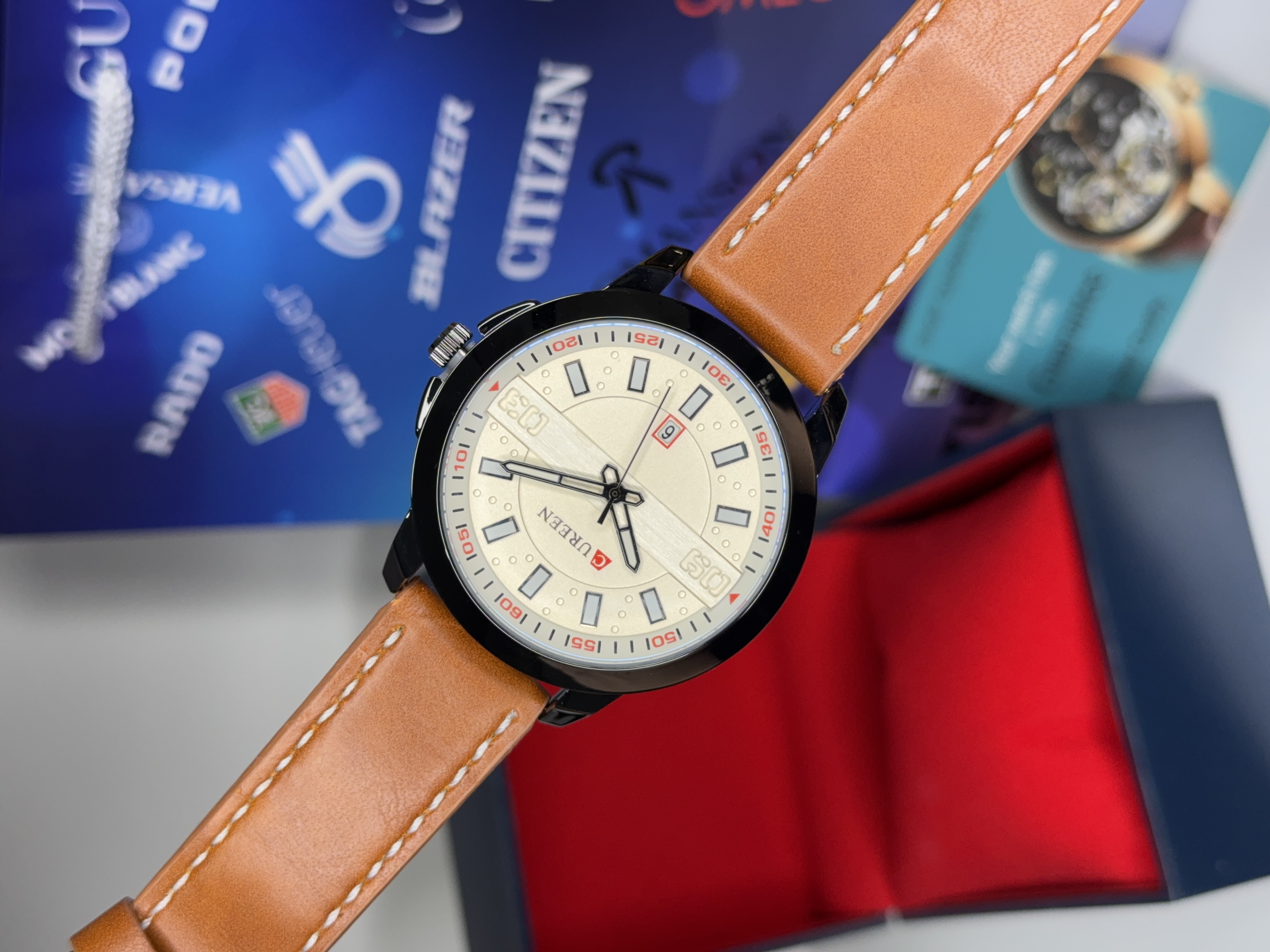 ساعت مچی کارن مردانه چرمی اورجینال