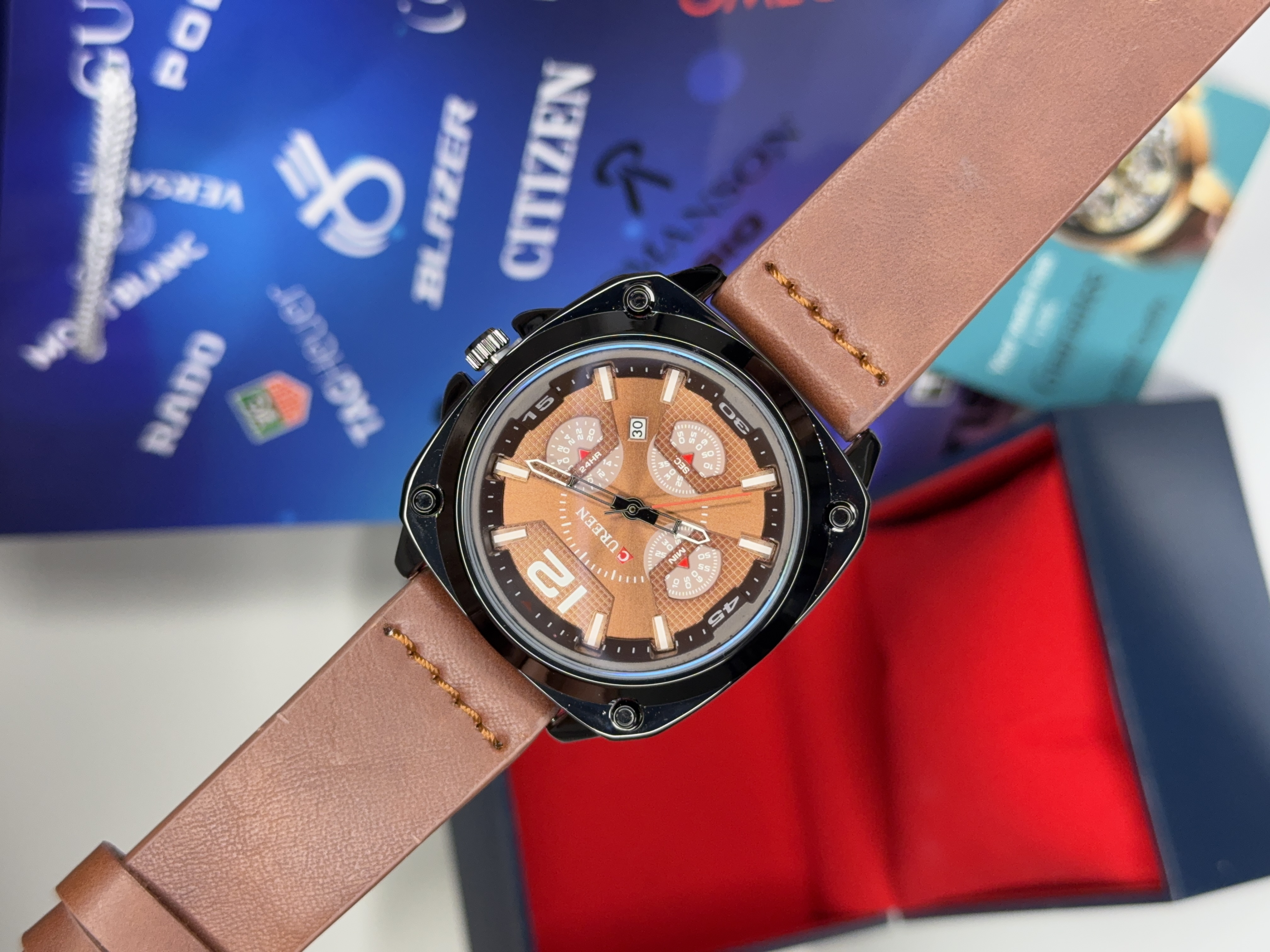 ساعت مچی کارن مردانه چرمی اورجینال