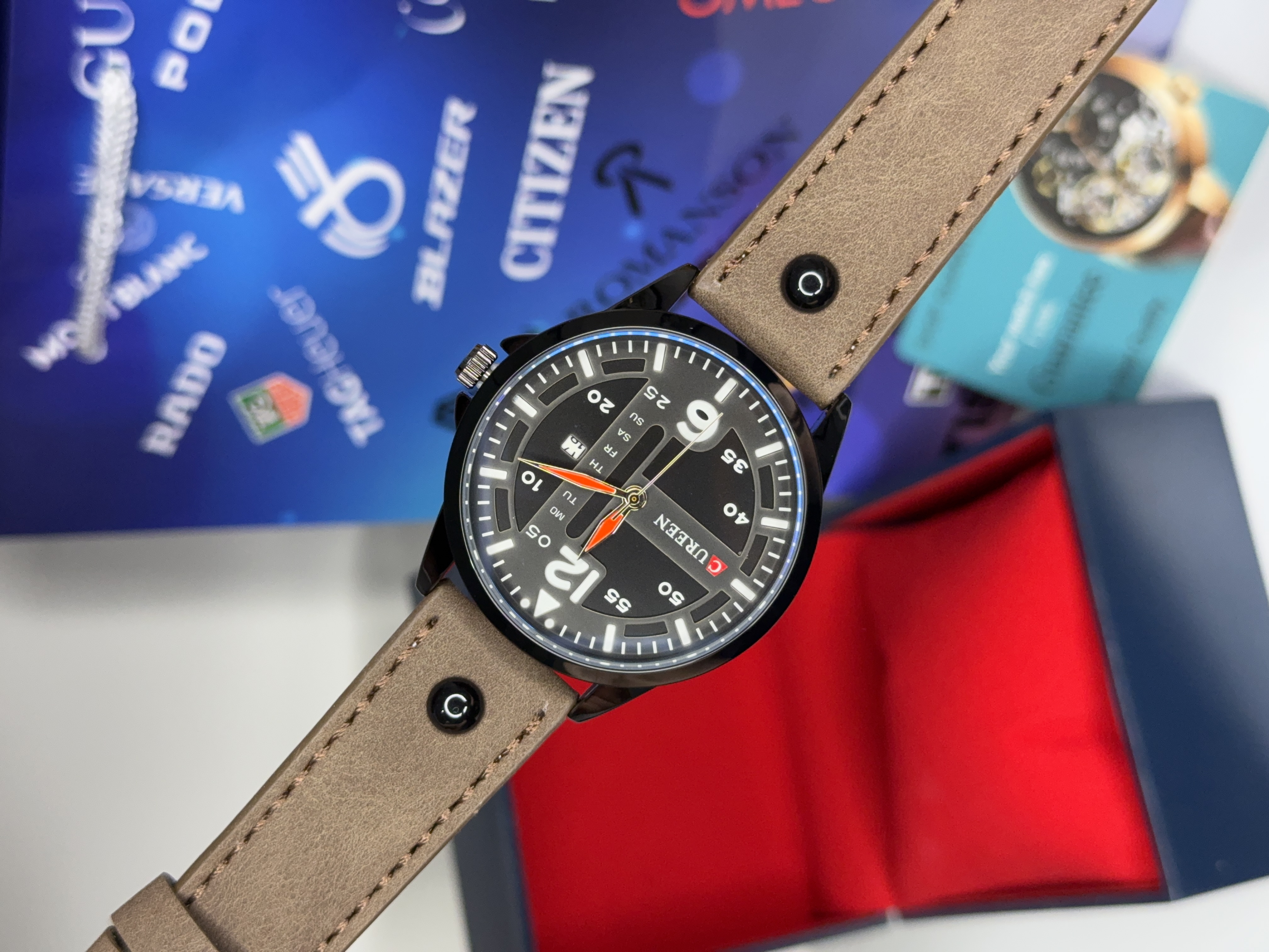 ساعت مچی کارن مردانه چرمی اورجینال