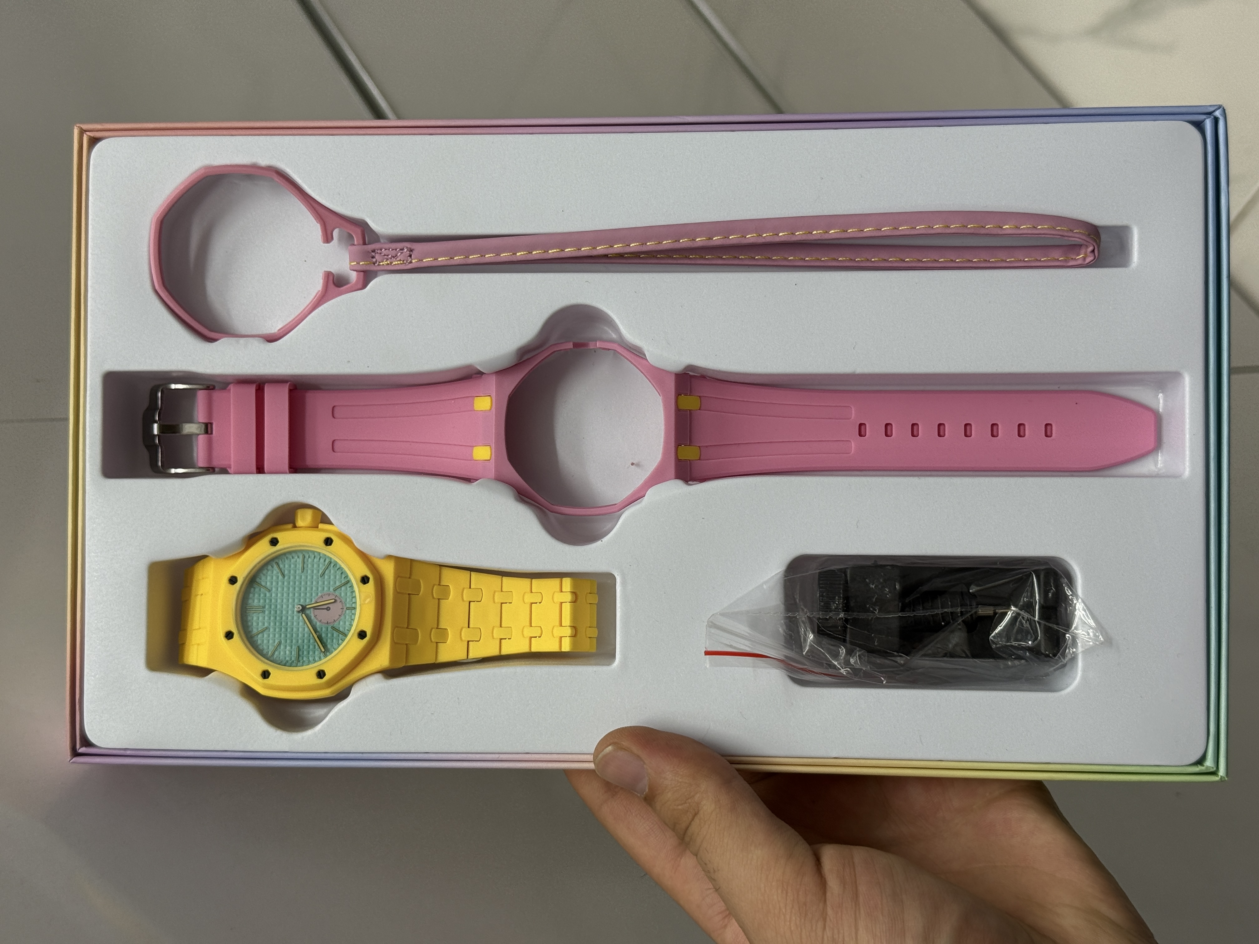 ساعت مچی آویزی رویال پاپ سه حالته Swatch & Ap